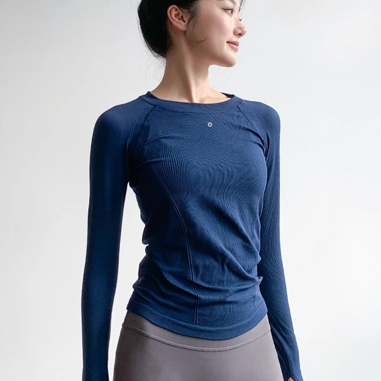 

Топ из второй кожи 2026, длинный рукав с круглым вырезом с высокой компрессией, кинетическая поддержка, обтекаемый слой