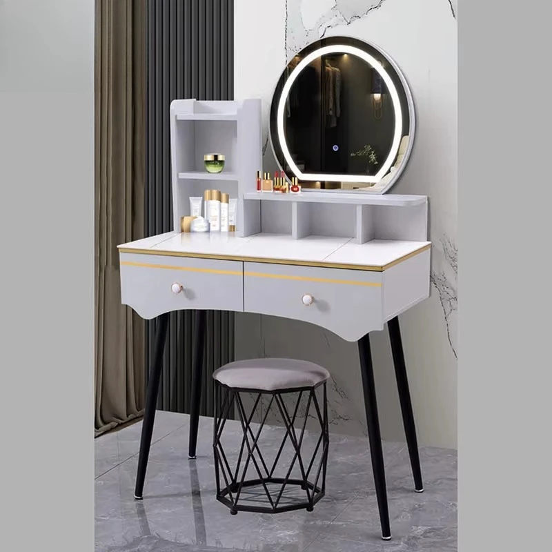#Modern Style Bathroom Home Hotel Furniture Beauty Vanity Makeup Dressing Table with Drawers