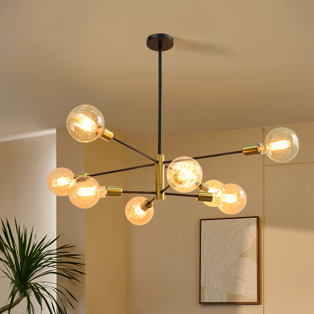Modern Nordic LED Ceiling Pendant Lamp Dining Room E27 Black Gold Chandeliers LED Lamp Home Lighting Indoor Light Fixtures
