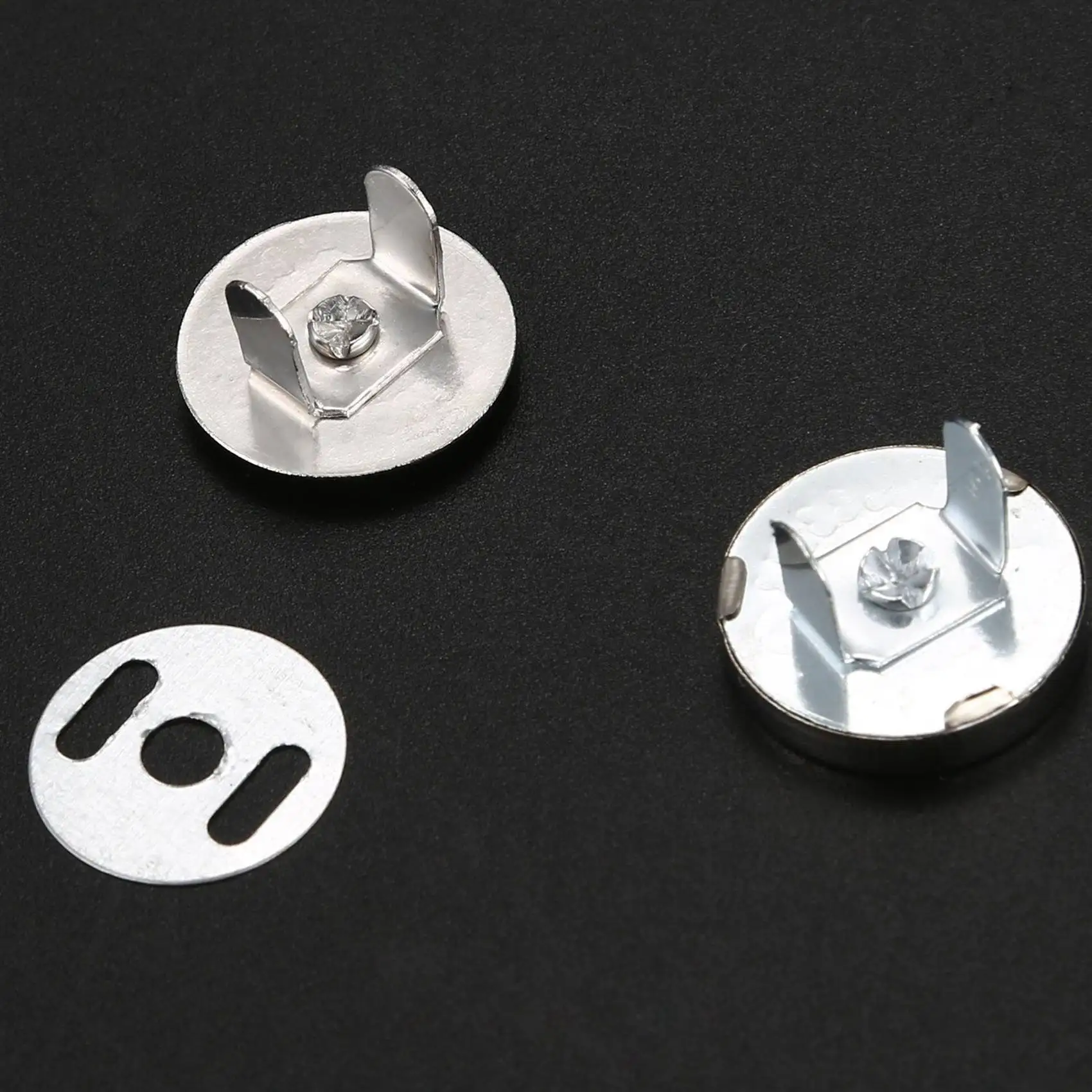 FLYY-60 Sets magnetische Knopfverschlüsse 18 mm – ideal zum Nähen, Basteln, für Geldbörsen, Taschen, Kleidung, Leder – Detail 4