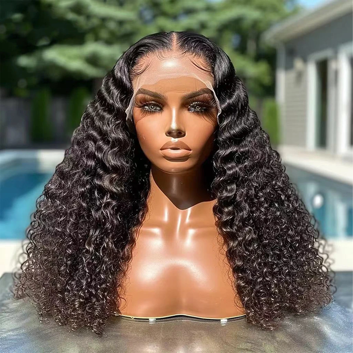 موجة عميقة الدانتيل أمامي باروكة من شعر طبيعي للمرأة 13X4 الدانتيل أمامي باروكة من شعر طبيعي 13x6 Hd الدانتيل الشفاف شعر مستعار أمامي شعر الإنسان #1