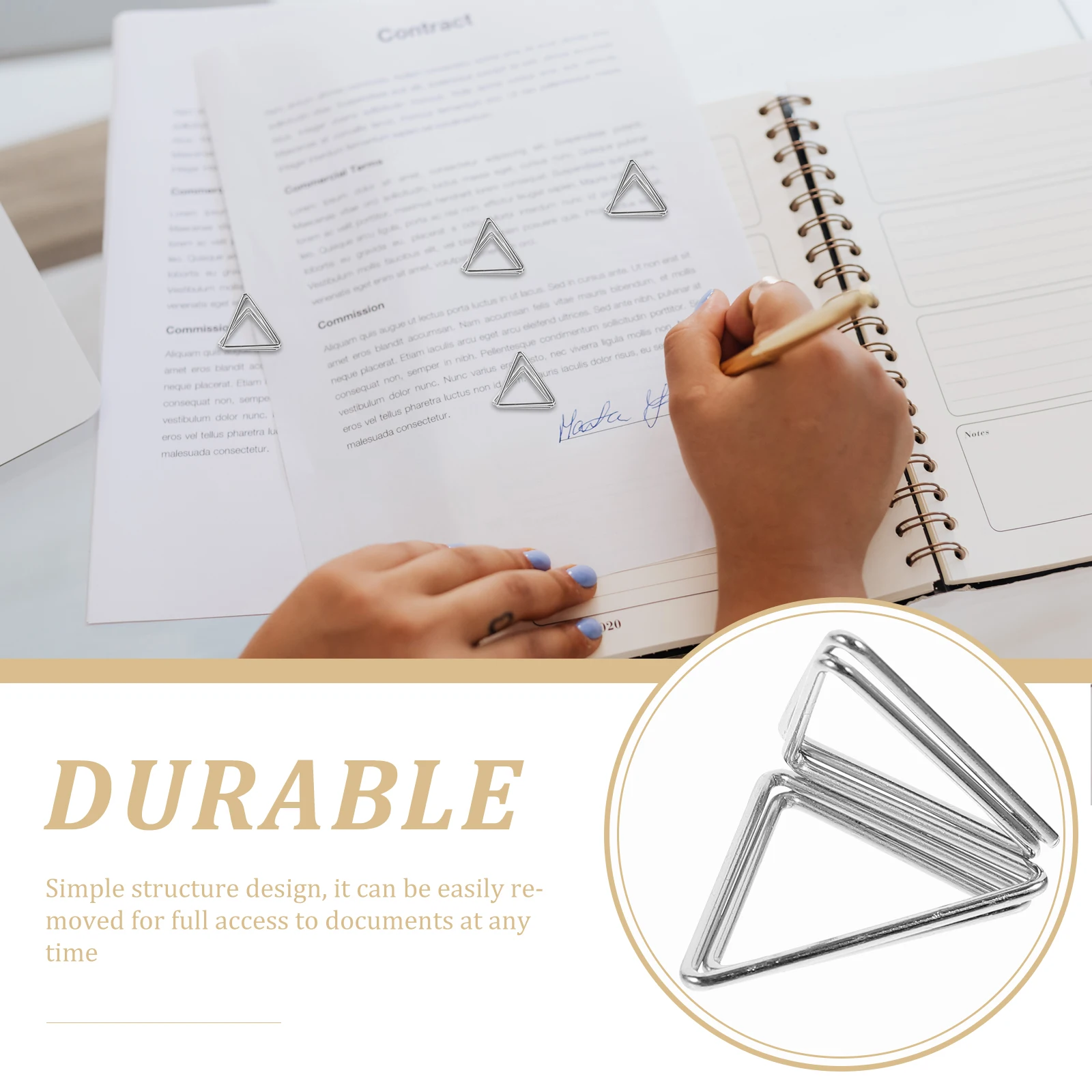 

20Pcs Creative Memo Clips Triangle Shape Metal Memo Holders Table Card Photo Clips Desktop Picture Stands Table Number Holders