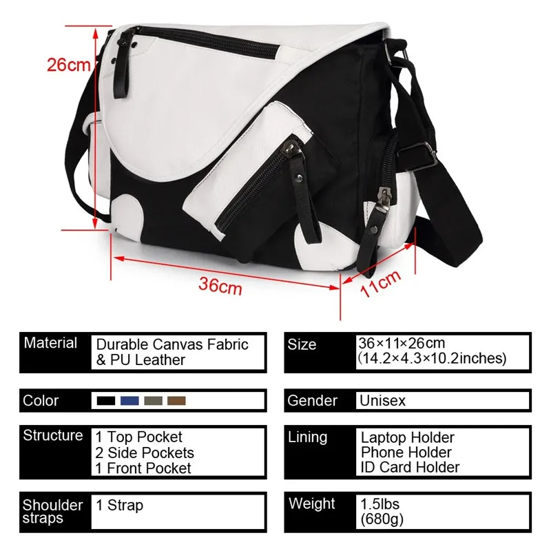 Anime Legend Wild Breath Link Canvas Shoulder Bag Handbag School Casual Zipper Schoolbag Messenger Anime Men Women Bag Gift