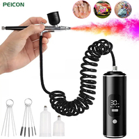 Airbrush with Compressor Mini Spray Gun for Nails Art Painting Crafts Air Brush with Compressor Portable Painting Kit Airbrush