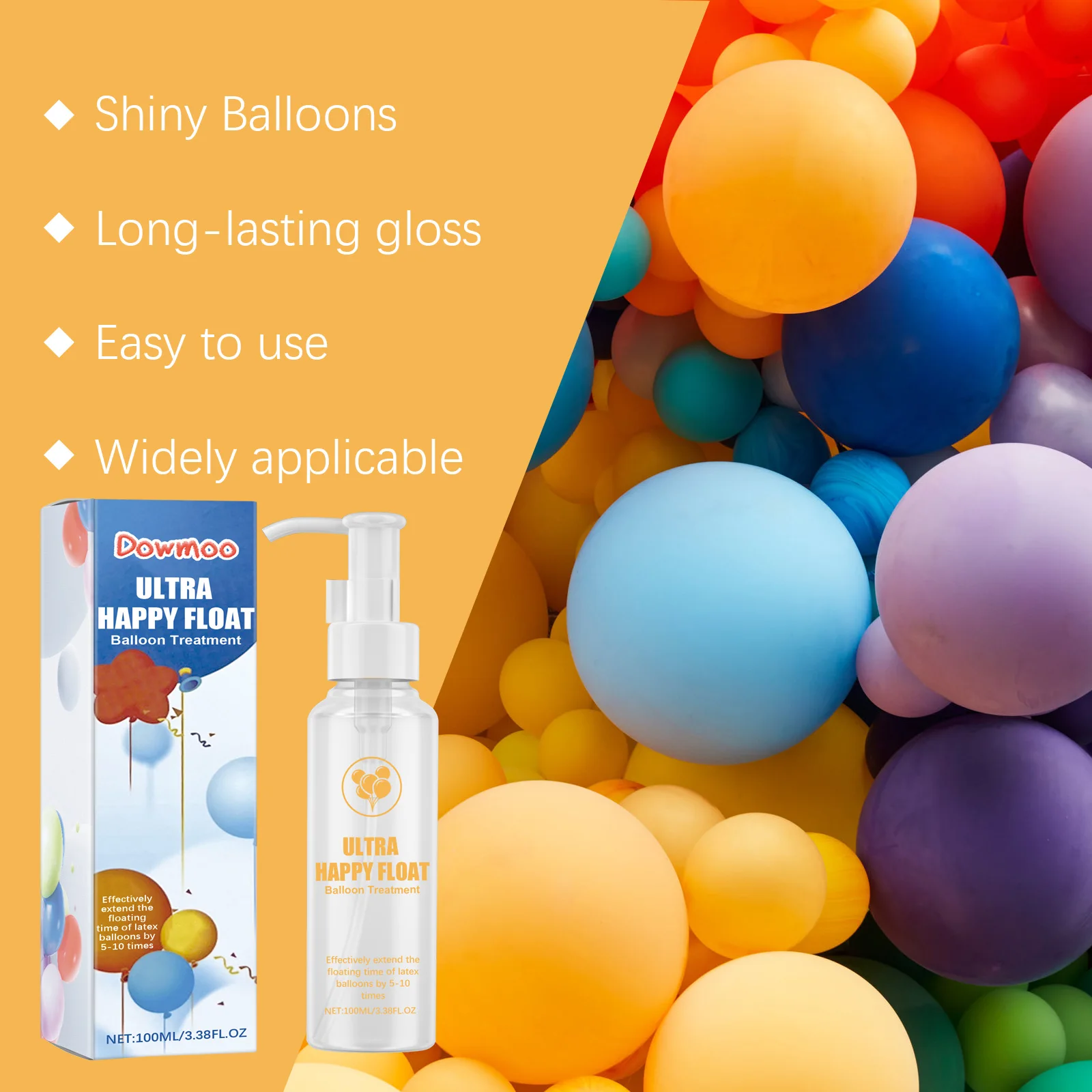 Balloons Protect Spray Quick‑Drying Extend Helium Balloons Floating Time Enhance Gloss Party Supplies Eco‑Friendly Balloon Spray