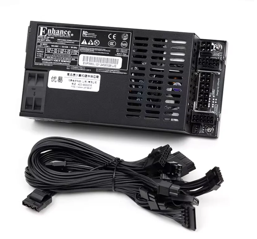 Yiheng 7660L module FLEX small 1U power supply 600W silent NAS/ITX small host server platinum conversion