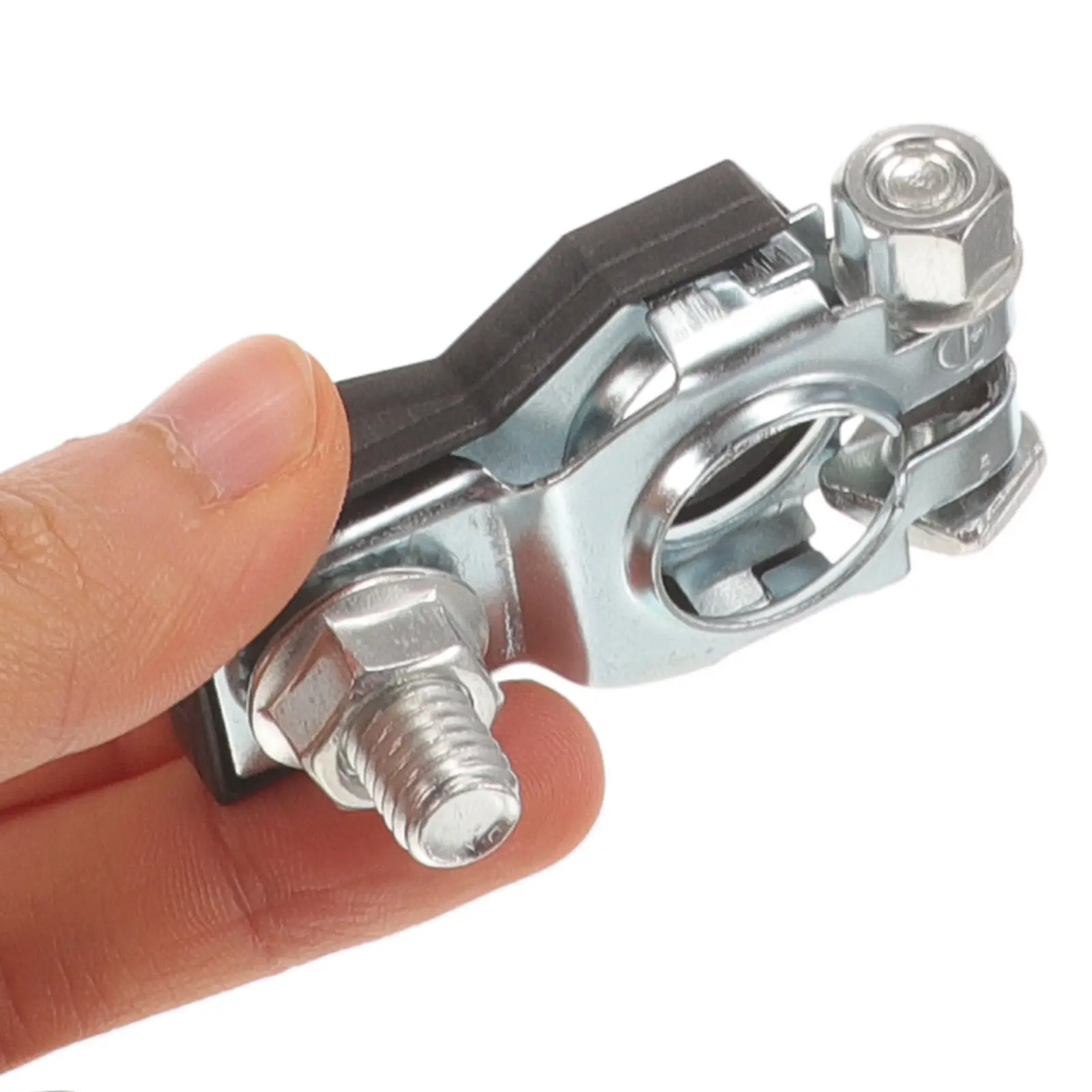 

2Pcs Battery Clamp Terminal Connector Zinc-Plated Automotive Battery Clip Electrical Test Clip Car Connector Cable Clamps