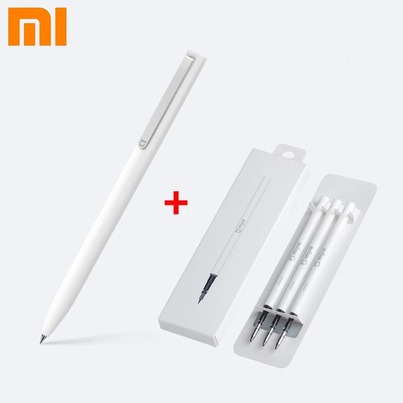Oryginalny długopis Xiaomi Mijia Sign Pen MI Pen 9,5 mm, długopis do podpisów, wkład PREMEC Smooth Switzerland, tusz MiKuni Japan (czarny/niebieski), najlepszy prezent.