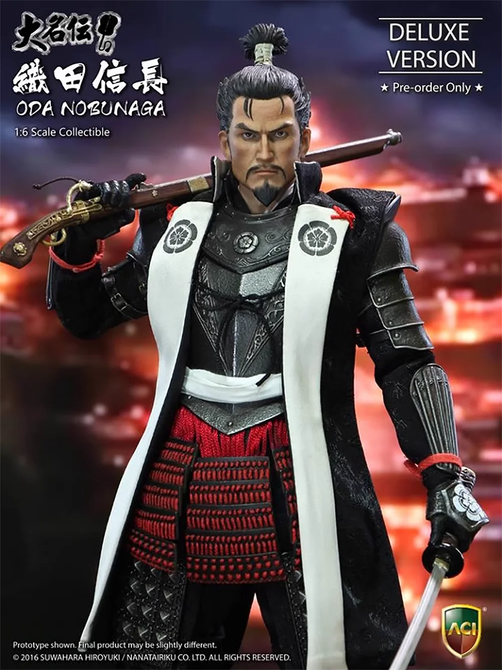 Original ACI Toys 1/6 ACI31SP Japanese Warring States Warrior Nobunaga Oda Action Figures Model Luxury Edition 12 inches