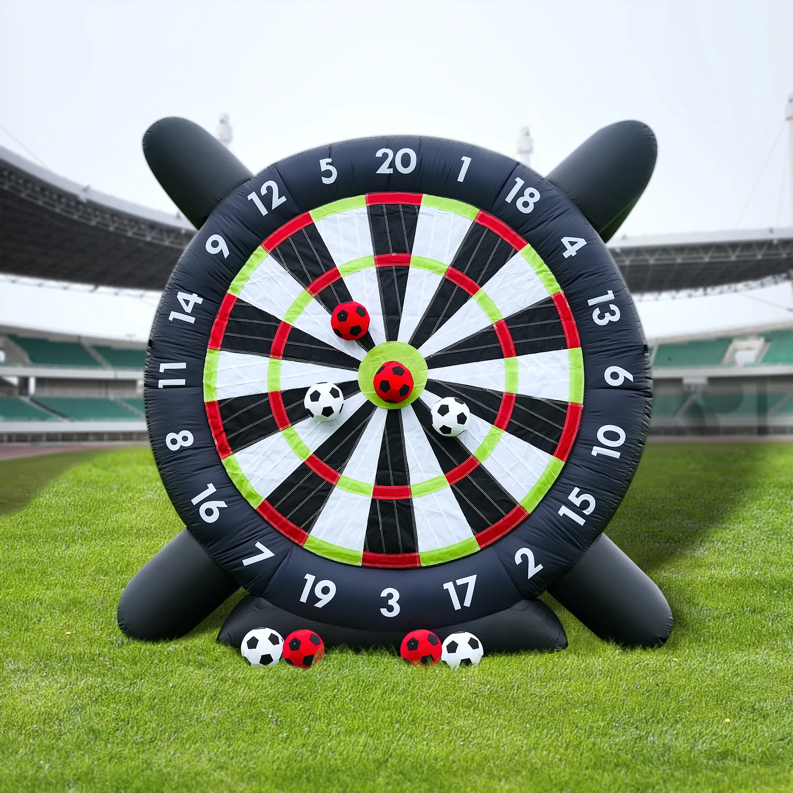 Tablero de dardos de Golf de fútbol inflable al aire libre gigante de 10 pies + 8 pelotas de fútbol y soplador, parque infantil comercial de fútbol