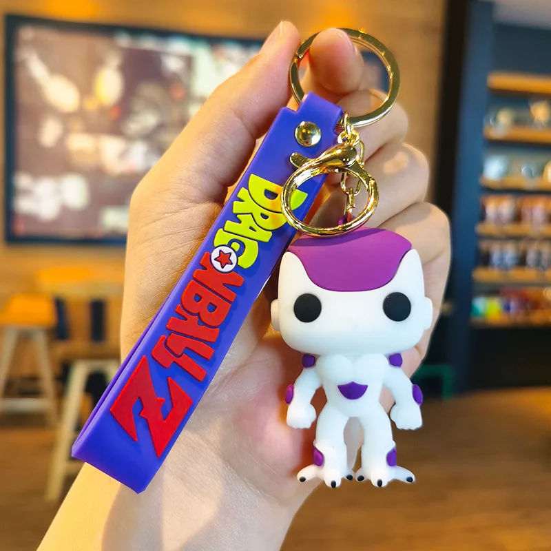 Ball Z Goku PVC Keychain 3D Cartoon Anime Figure Keyring for Kids Bag Car Key Holder - Cute Collectible Gift for Boys Girls view 6