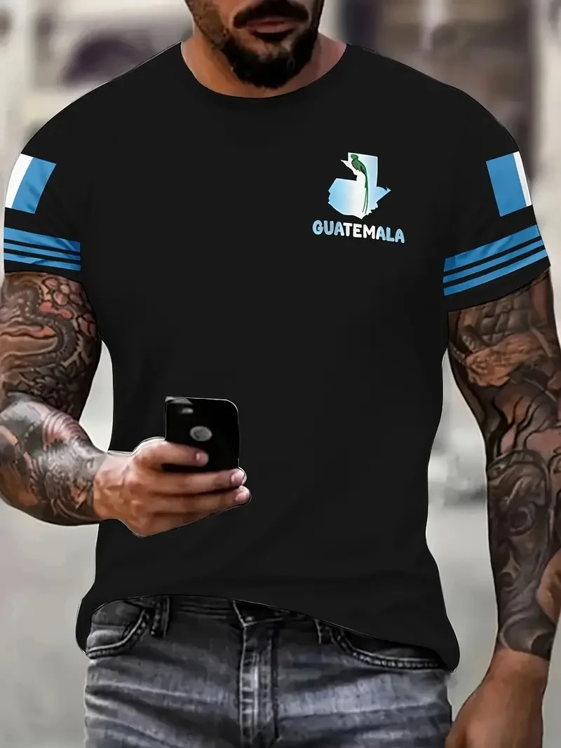 Guatemala Sports T-shirt For Men Summer O Neck Trendy Short Sleeve Tees Oversized Streetwear Casual Male Basic Clothing Tops