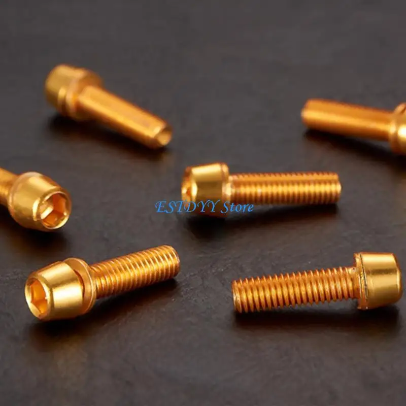 G6DE 6lots Alloys Steel Cycling Fasteners Bike Bolts Corrosion Resistant Cycling