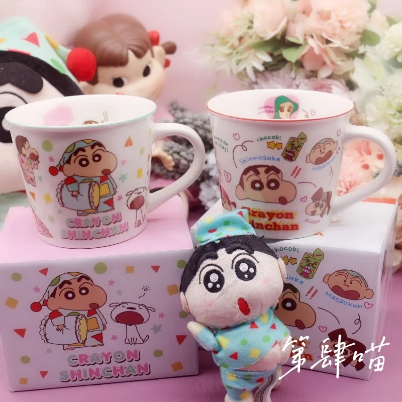 Hete Nieuwe 250Ml Cartoon Crayon Shin-Chan Cup Schattige Keramiek Kindersap Melkbeker Water Cup Vakantie Originaliteit Festival Geschenken