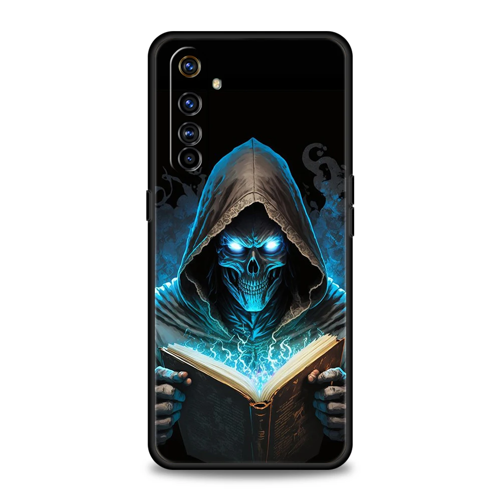 Grim Reaper Skull Skeleton Phone Case Cover for Realme 8 9 10 Pro 8i 9i C3 C11 C21 C25 C35 GT2 GT Neo 2 3 3T Plus 5G Soft Shell