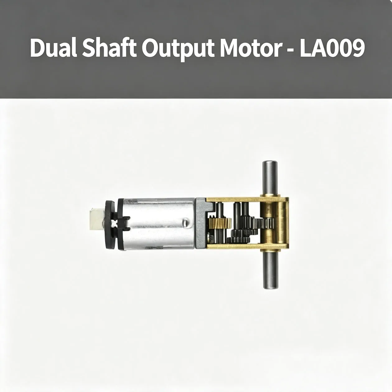 LA009 N20-10D Dual Shaft Worm Gear Motor 130RPM, Standard Parts for Bambu Lab CyberBrick 3D Printed Model, Maker's Supply Access