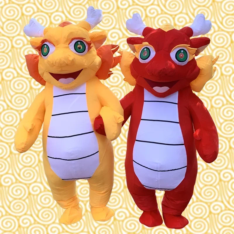 

Dragon Mascot Costume Animal Cosplay Suit for Adult Kids Party Fursuit Party Inflatable Clothes Performance Outfits no battery