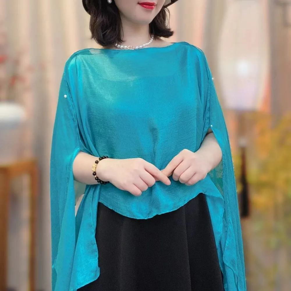 Cloak Pure Color Women Shawl Chiffon Coats Jackets Capes Evening Prom Cape Women Girls