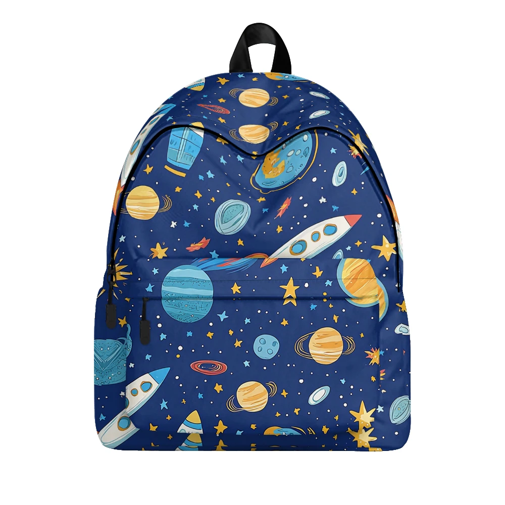 Galaxy Sun Moon Planets Printed Backpack Pencil Bags Adjustable Straps Galaxy Lightweight School Bag Travel Teens Students Sets
