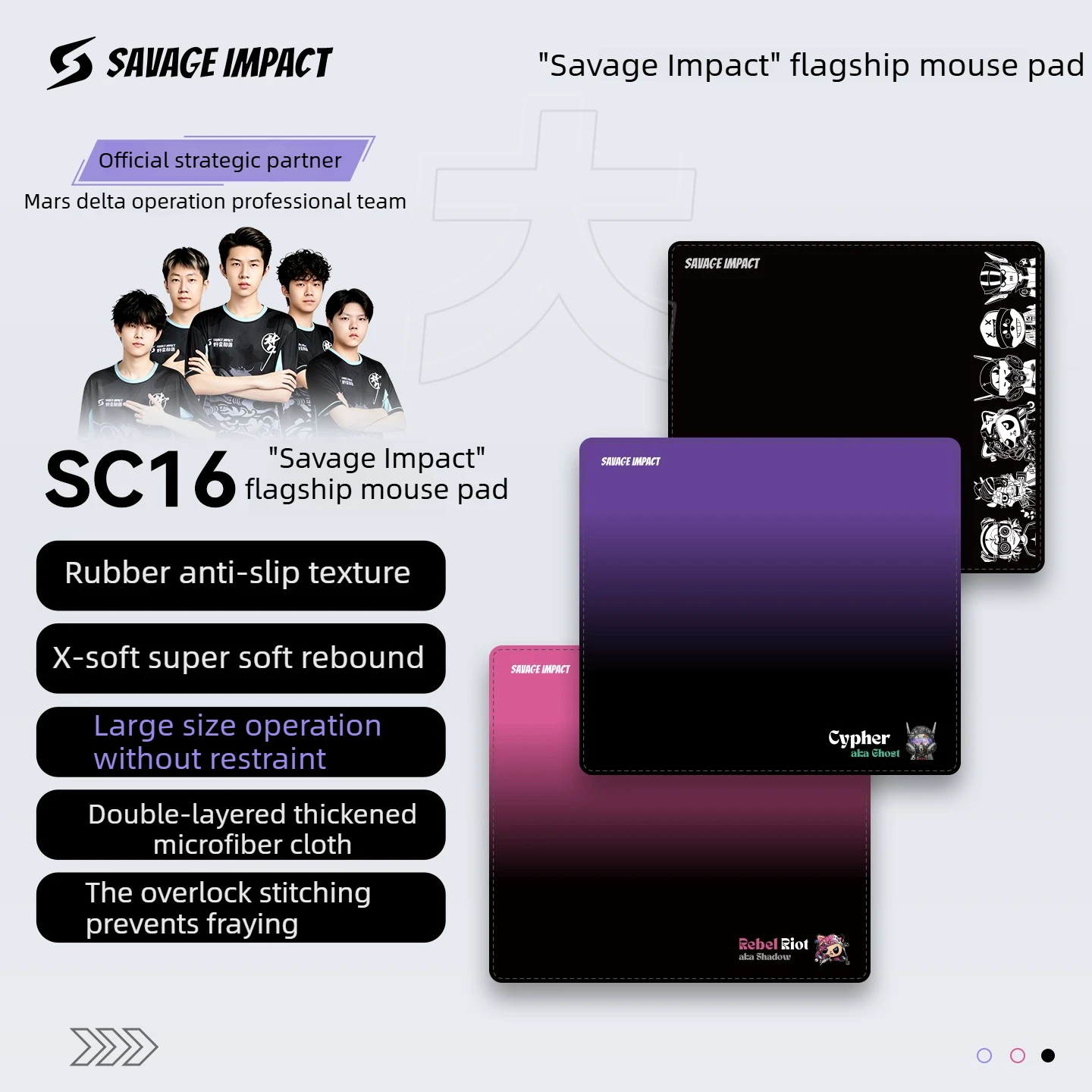Bloody X Savage Impact Game Mousepad Rubber Anti Slip Pattern X-soft 450x400x5mm Extra Large Size FPS E-sports Gamer Mouse Pad