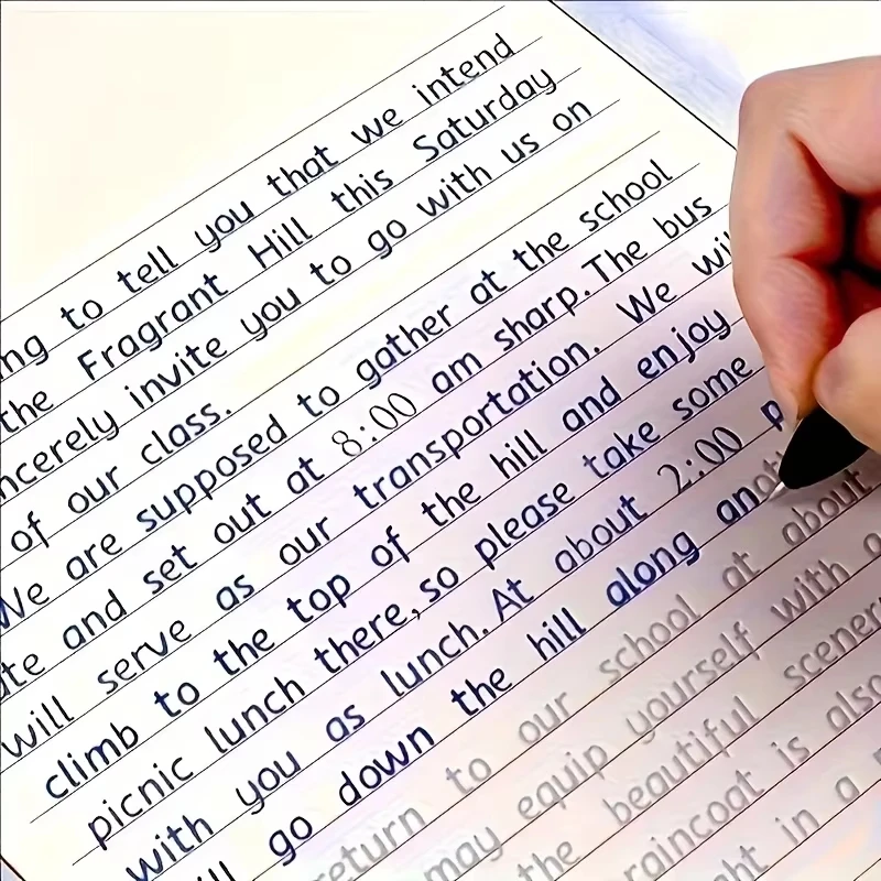1PCS English Reusable Copybook for Student Learning Alphabet Word Short Sentence Composition Handwriting Practice Book ﻿