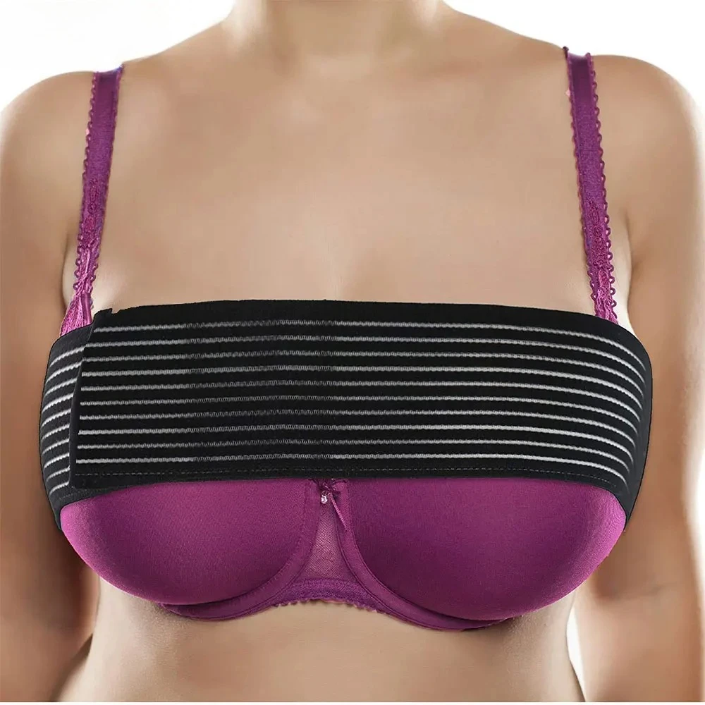 Adjustable Post Surgical Breast Implant Stabilizer Compression Breast Support Band Chest Belt Extra Sport Bra Strap Breathable
