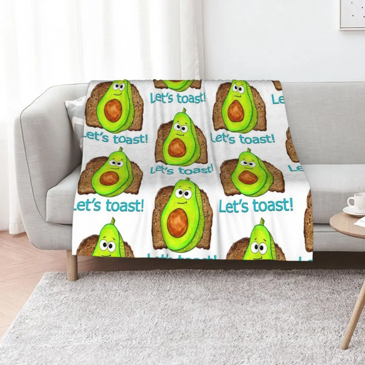 

Avocado Toast Let's Toast Throw Blanket Hairy Decorative Beds Blankets For Sofas Personalized Gift Blankets