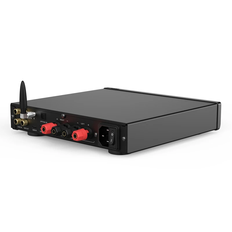 SMSL RAW-HA1 HIFI 데스크탑 2.1 채널 전력 증폭기, MQA USB DAC 앰프, 블루투스 5.1 지지대 LDAC HDMI ARC 165W * 2 출력 전력