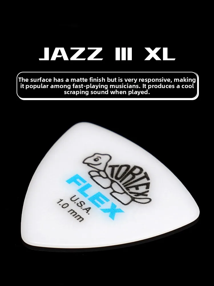Dunlop FLEX Guitar Picks Double Lifespan Large  Shape Speed Pick for Acoustic  Wooden Guitar Turtle Folk Style view 3