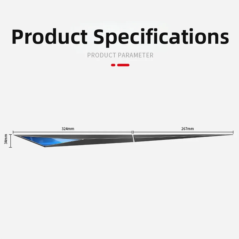 Car Fender Side Stickers Leaf Panel Carbon Fiber Pattern Decorative Strip Black 1Warrior Modification Auto Exterior Decoration