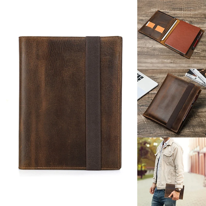 Notebook kombinasi penutup pelindung Folder File sampul buku alat tulis bisnis kontrak kotak penyimpanan dokumen, A5 mudah dipasang