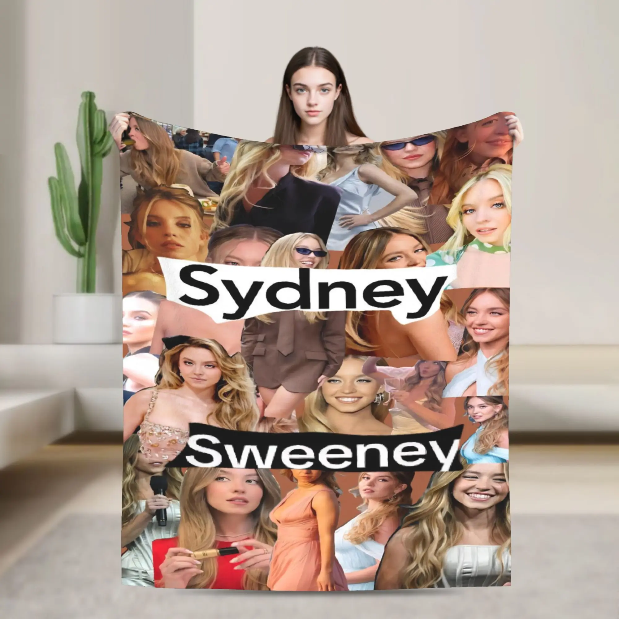 Путешествие Сидней Sweeney, американская актриса, фотоузор, пледы, фланелевое покрывало для стула, дивана-кровати, пушистое покрывало для дивана-кровати