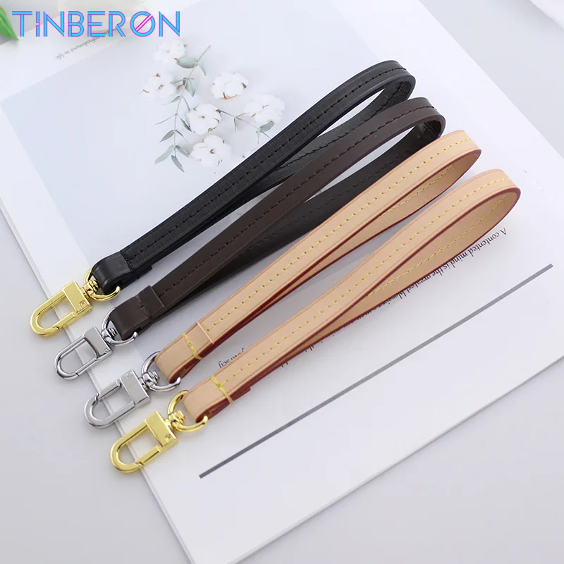 

TINBERON Wrist Bag Strap Luxury Designer Fits Purse Handle Strap Vachetta Leather Short Handle Bag Strap Accessories For Handbag