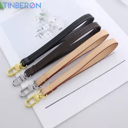 TINBERON Wrist Bag Strap Luxury Designer Fits Purse Handle Strap Vachetta Leather Short Handle Bag Strap Accessories For Handbag