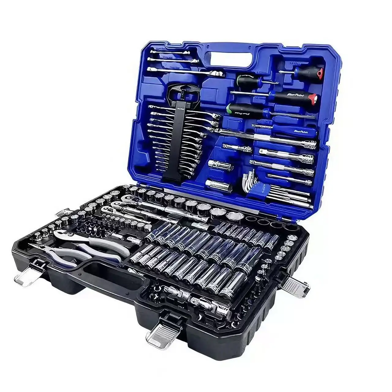Blue Point Tools 151-Piece Auto Repair Tool Box Set Hard for Ratchet Wrench Screwdriver Pliers Vehicle Repair Combination Kit