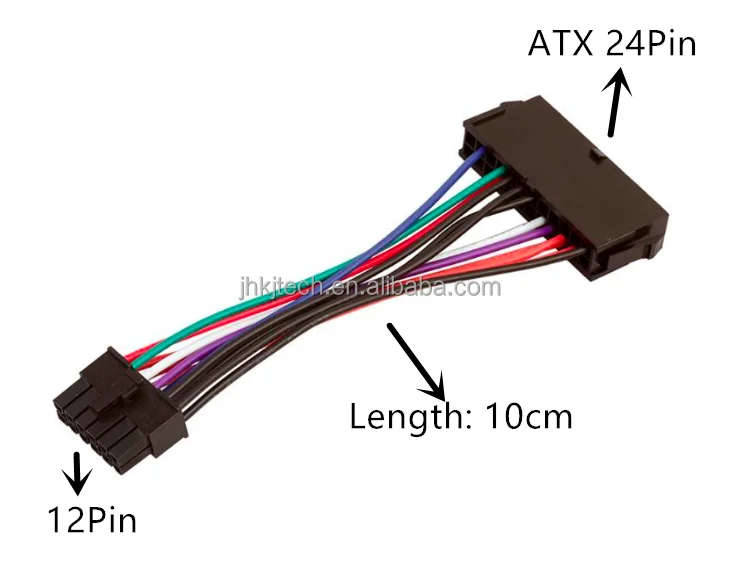 ATX 24-Pin Female ke 10-Pin /12-Pin/14-Pin Male adaptor kabel Power Supply untuk Lenovo 10PIN Motherboard