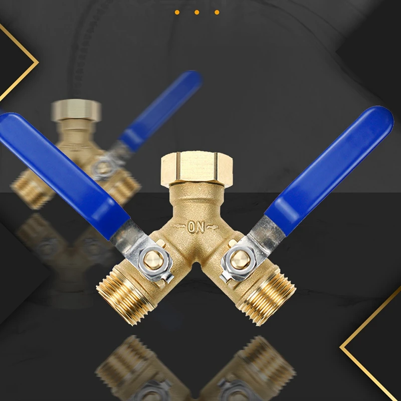 Gartenschlauch-Splitter, Schlauch-Y-Splitter mit Abschaltung, Schlauch-Splitter 2-Wege-Hochleistung, Y-Ventil 3/4 Zoll GHT-Gewinde