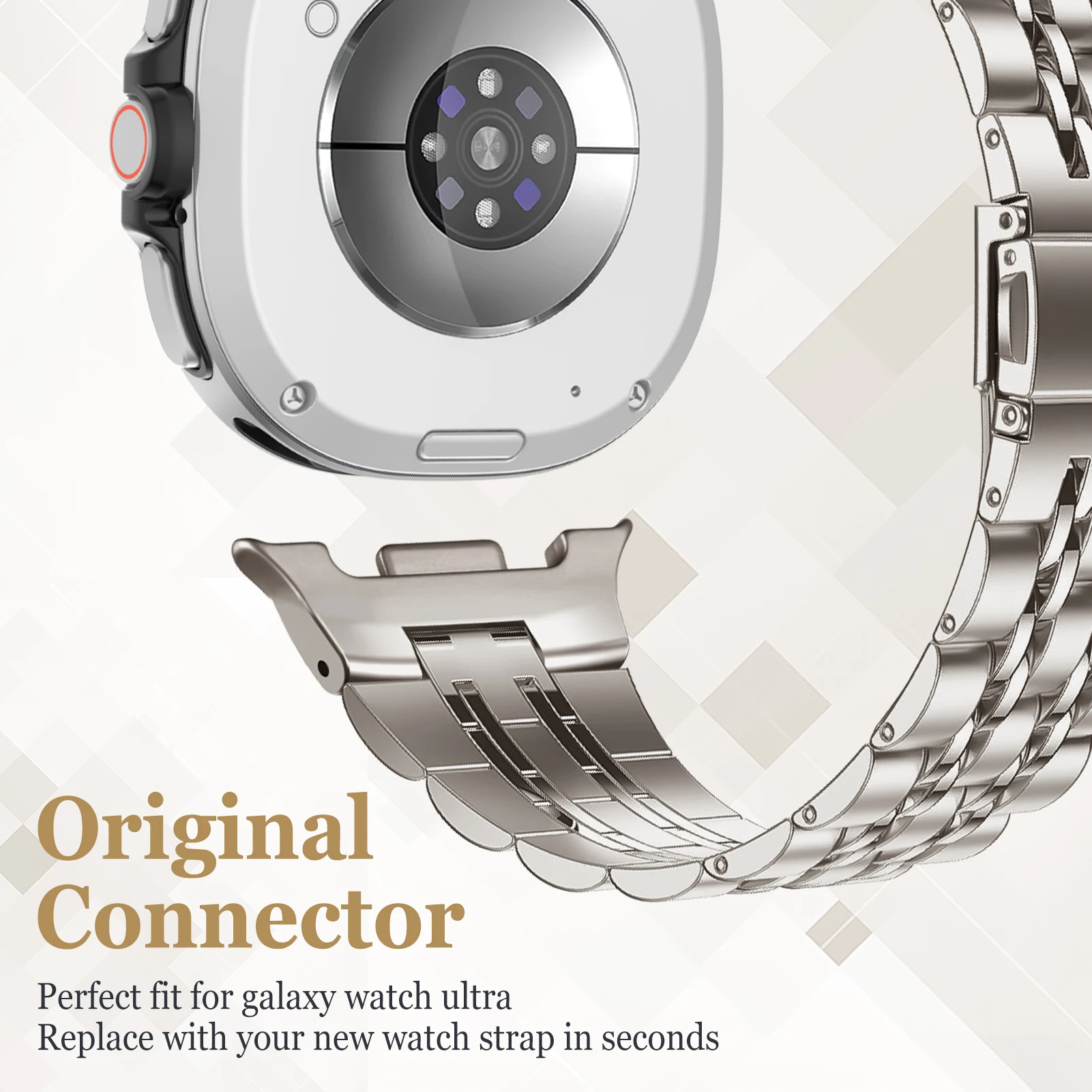 Металлические ремешки для Samsung Galaxy watch 8/8 classic 40 мм 44 мм 46 мм Браслет из нержавеющей стали Correa Galaxy watch 8 Bands