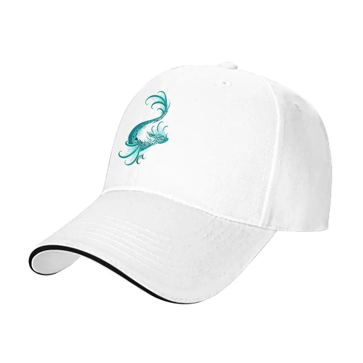 Pure Color Adjustable Dad Hats Water Dragon Hat Sun Visor Baseball Caps Dragon Design Peaked Cap