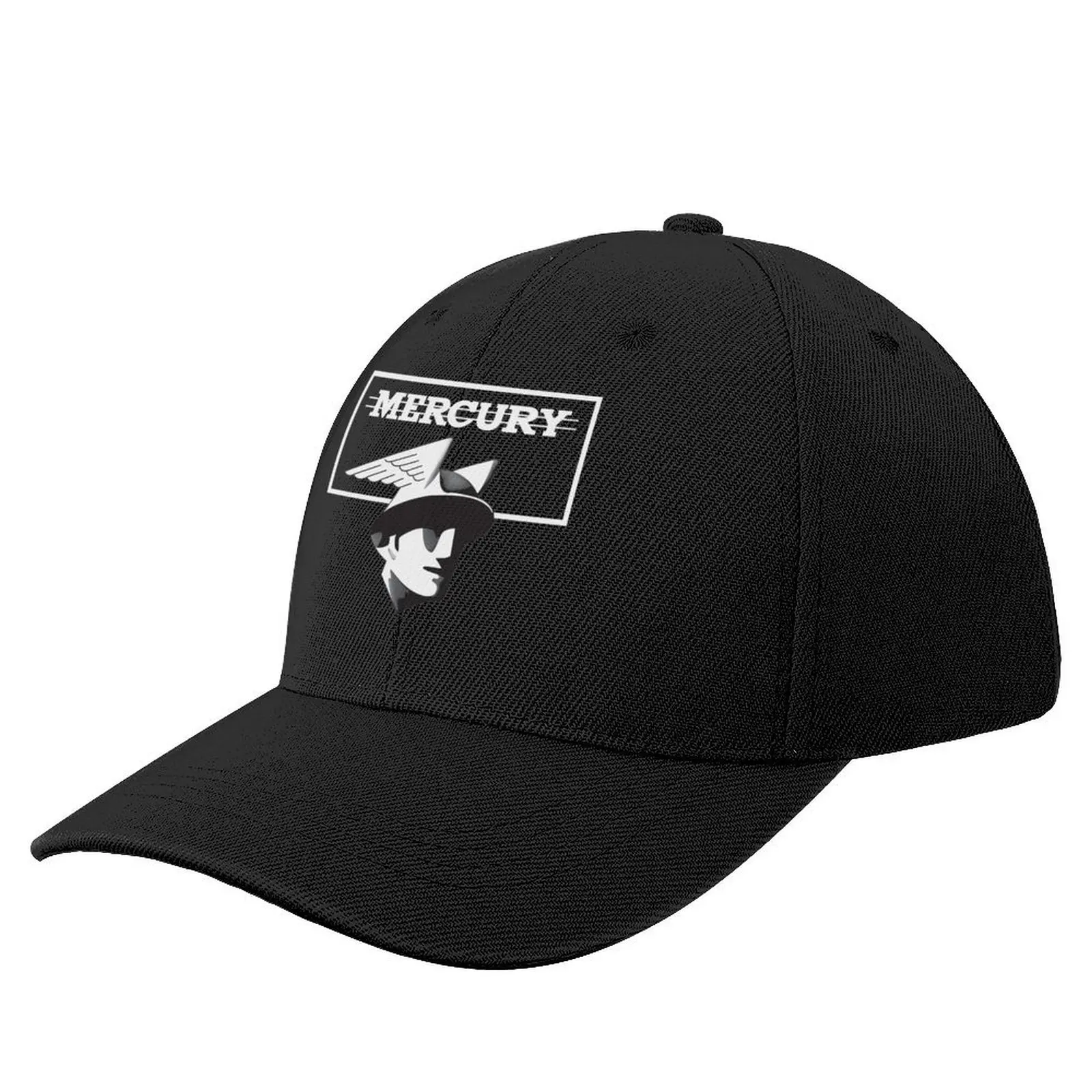 Flathead Ford V8 Mercury emblem - white print Baseball Cap dad hat Custom Cap Mens Caps Women's