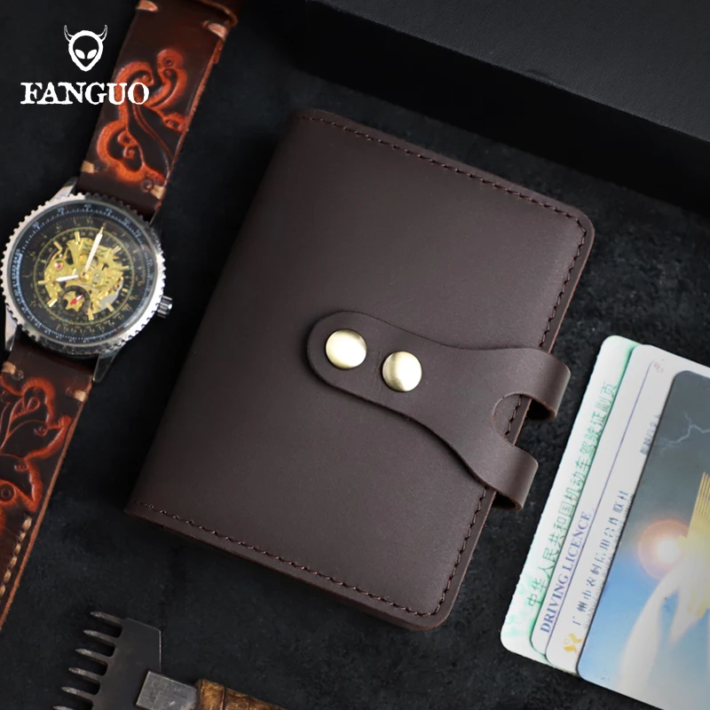 Large Capacity Card Holder Bag Handmade Genuine Leather Card Case Pouch Small Card Wallet For 28 Card Slots