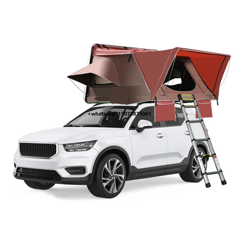 Wholesale Popular Waterproof Foldable Car Rooftop Tent Hard Shell with Oxford Fabric and Ladder for Outdoor Camping