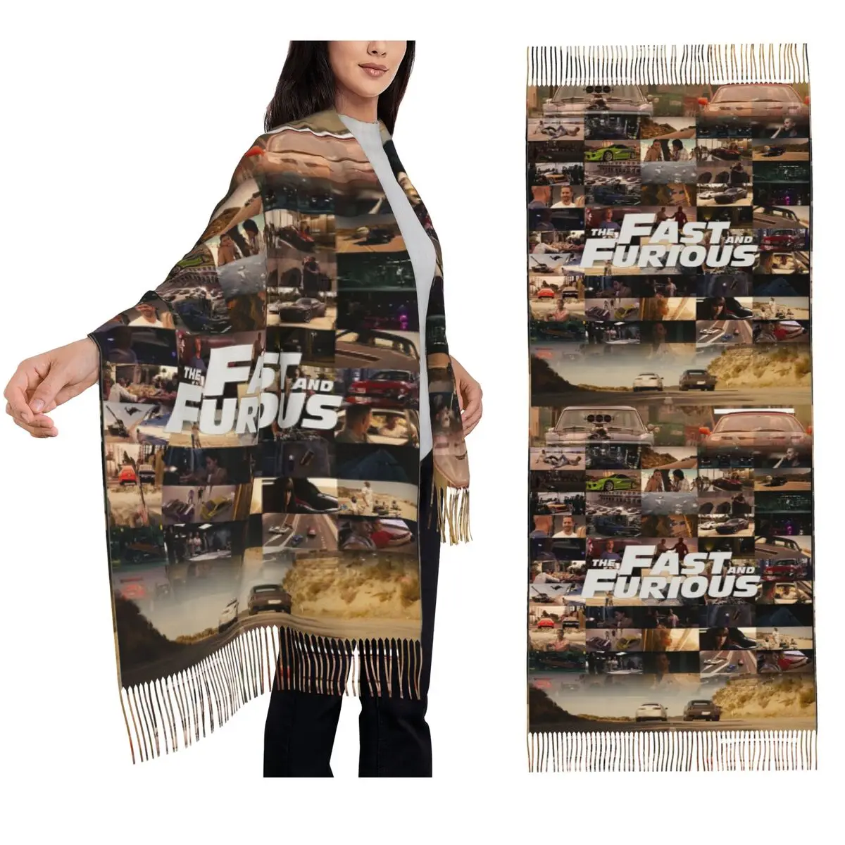 

Форсаж - Легенды - Шарф Tribute Шарфы с кисточками Женские мягкие теплые шали и накидки Большая осенне-зимняя шаль