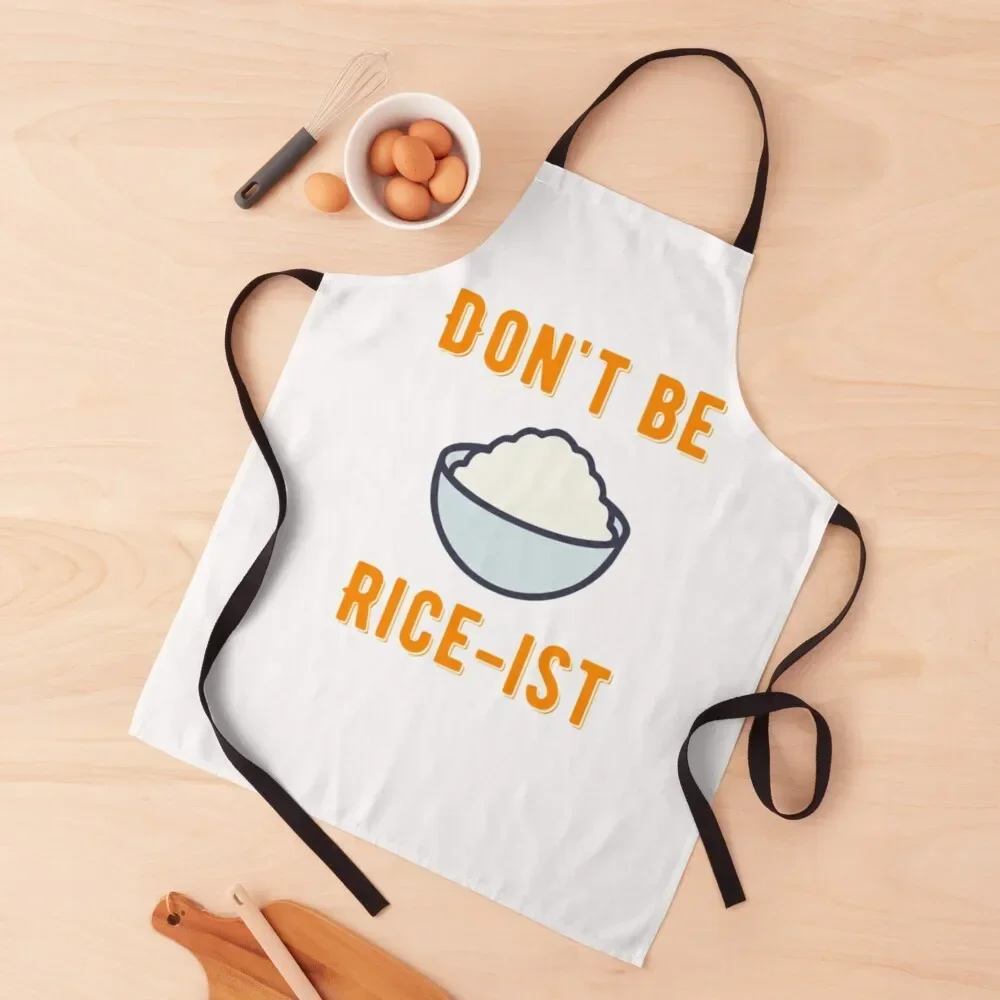 

Don_t Be Rice-Ist Uncle Roger Quote Design Apron Home Cleaning Kitchen Apras For Women with personal logo manicurist Apron