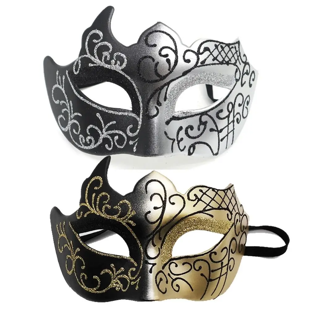 

Half Face Dance Costume Gentleman Cosplay Glossy Mask Party Dance Mask Masquerade