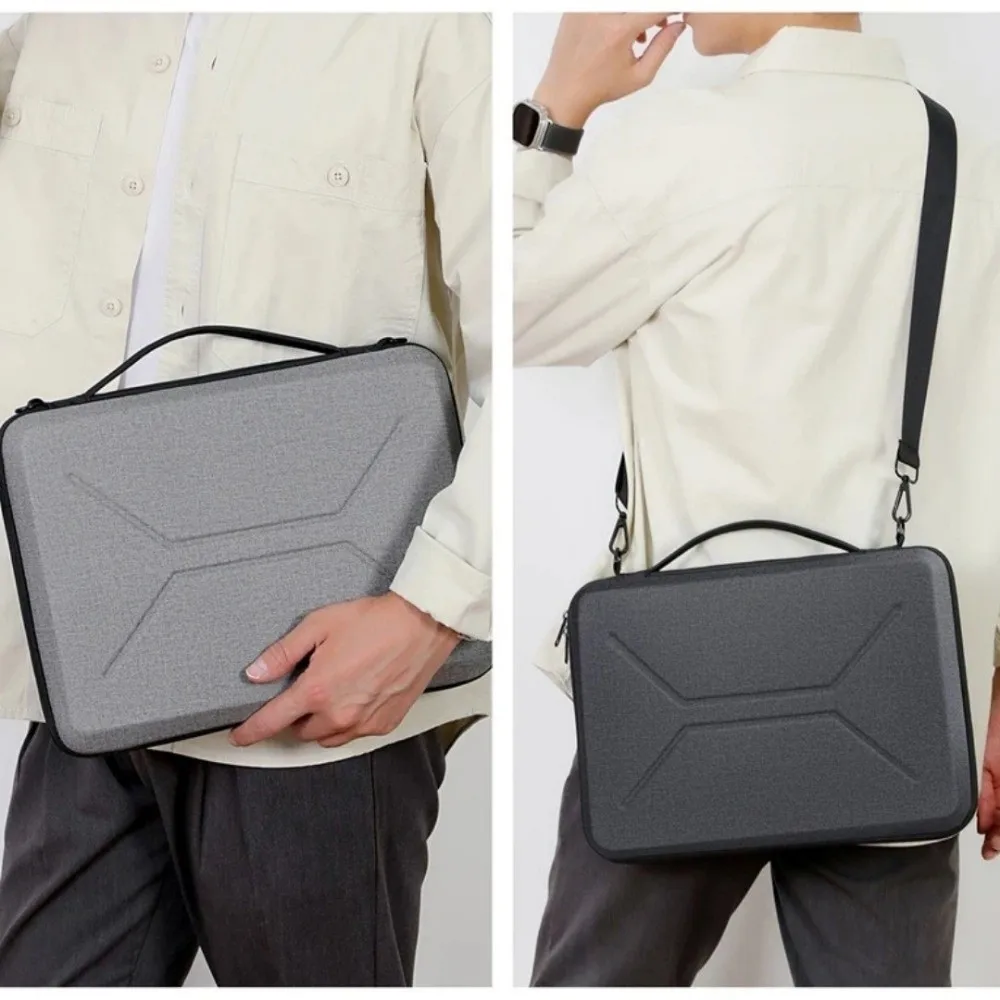 13/14/15/16inch Laptop Sleeve EVA Hard Shell Single-Shoulder Bag Shock-absorbing Pad Shoulder Strap for Apple/Huawei/Lenovo