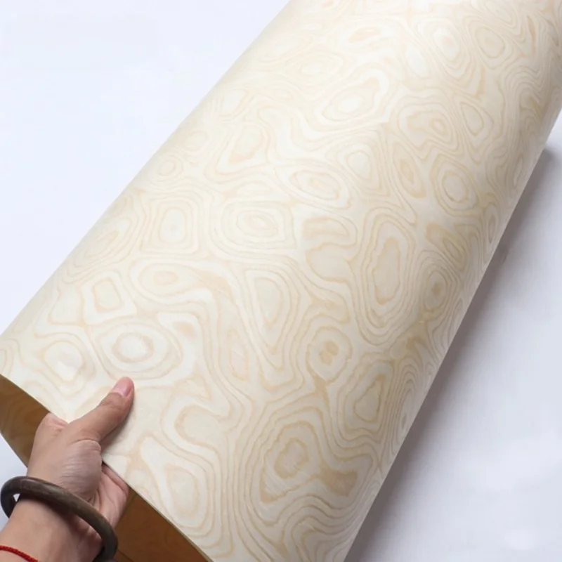 Tech Maple Burl Wood Veneer Root Pattern Wood Sheets for Guitar Furniture Doos Decor DIY Craft Projects Panels Veneer L:250X58cm
