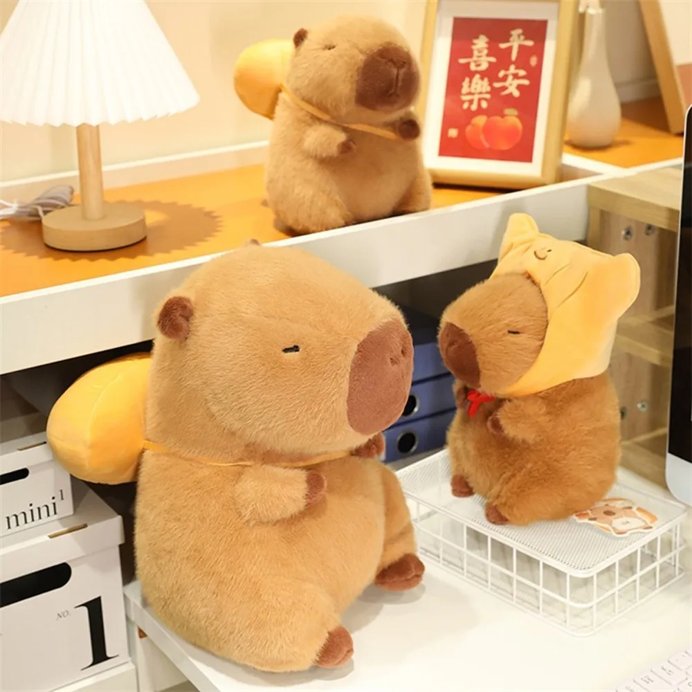 

Kawaii хлеб капибара плюшевая кукла брелок имитация выпечки капибара плюшевая игрушка мультфильм пушистая капибара пушистая кукла домашний декор