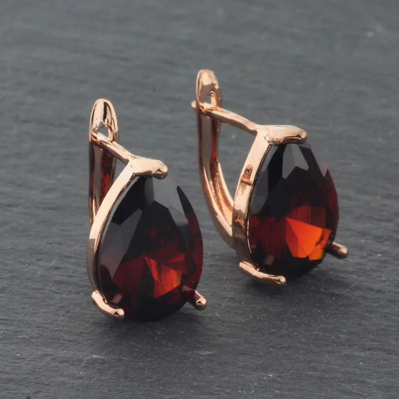 New Trendy  Drop Earrings For Women Fashion Jewelry 2022 Simple Design 585 Rose Gold Color Luxury Modern Women\'s Earrings
