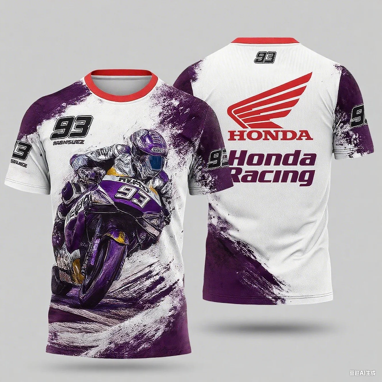 

Motorcycle Riding Motorcycle pattern Quick Drying Breathable Short Sleeve Men And Women Honda Riding Casual T-shirt Tops